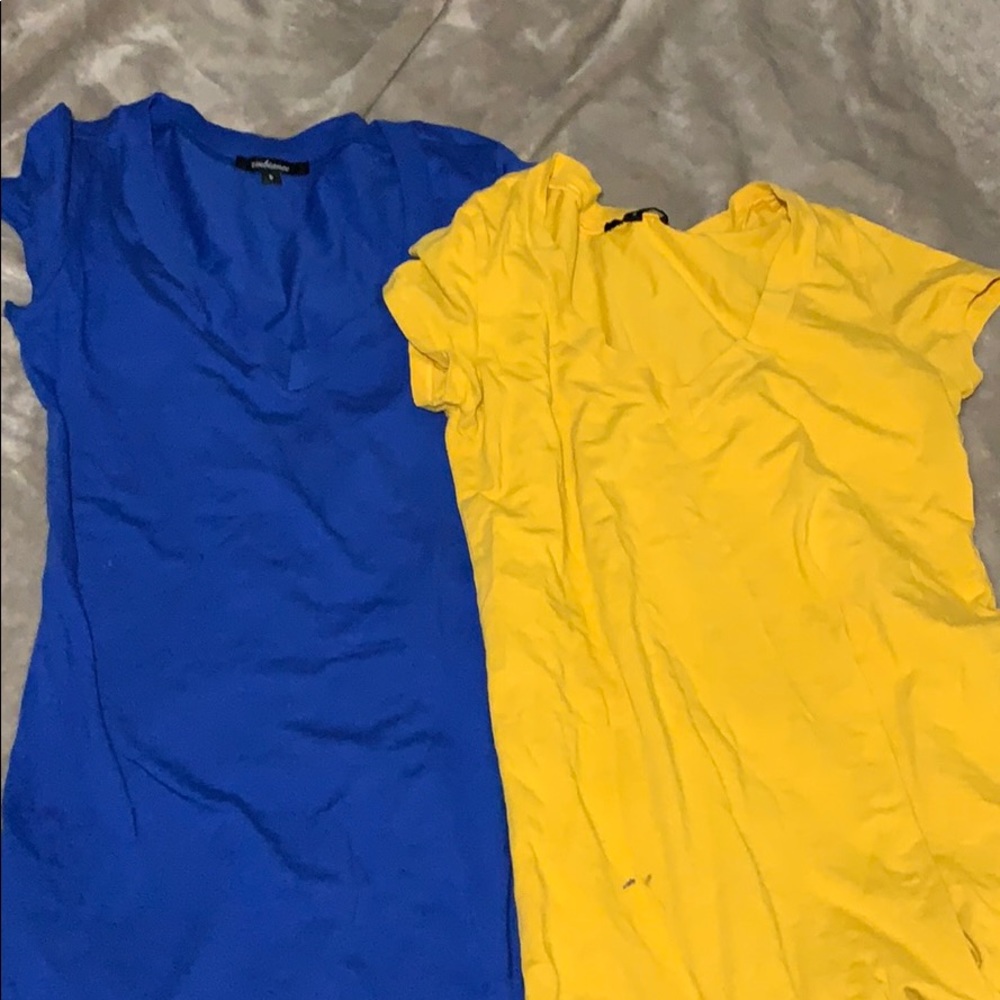 Blue and Yellow t shirt set or individual